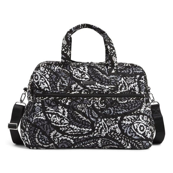 Vera Bradley Medium Traveler Bag in Paisley Noir - Picture 8 of 9